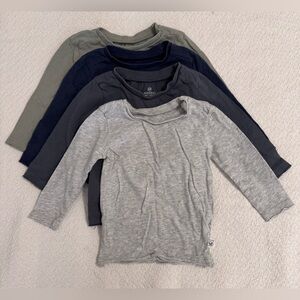 The Honest Company Kids Long Sleeve Shirt Set - Gray, Navy, Olive